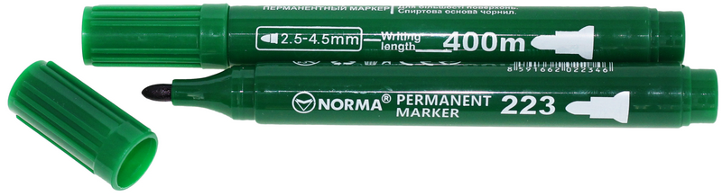 Маркер NORMA перманентний (223-04N), зелений